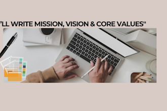 do mission ,vision and values writing