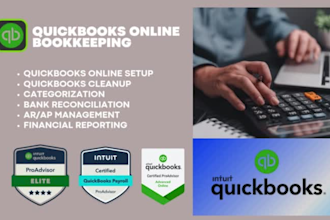 do monthly bookkeeping and prepare financial reports using quickbooks online