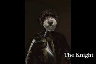 create a custom royal portrait of your pet