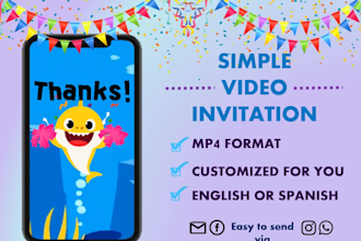 create a personalized birthday  invitation video