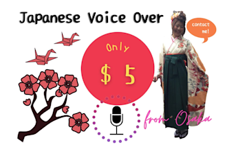 do voice over in japanese at cheap price