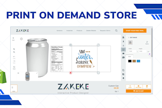 develop shopify custom design website, print on demand store