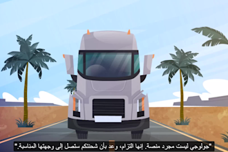 create a 2d motion graphics video for you in english