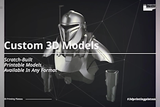 3d model your costume, prop, miniature, part for 3d printing