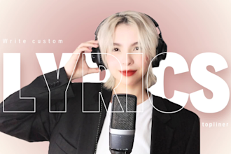 write lyrics for your song as a pro songwriter