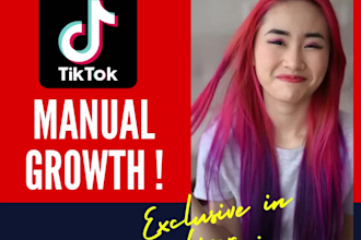 manually grow and promote tik tok professionally