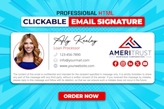 do business html email signature design with logo