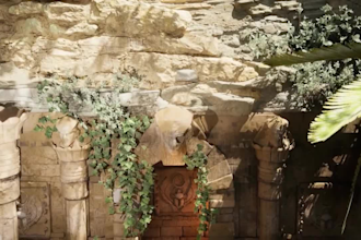 do 3d game environment scene metaverse environment in blender ue environment