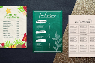 design attractive food menu,digital menu board,cannabis menu