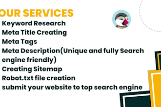 do SEO and speed optimization of  prestashop for ranking