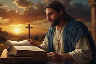 design christian bible themed illustration children storybook illustration bible