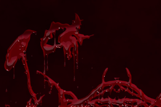 make your artwork or logo bleed in a spooky horror style