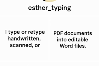 type or retype documents into editable word files