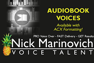 record your audiobook in a pleasant male voice