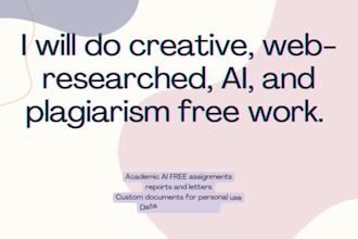 write documents, study notes, coursework assignments for you