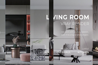 design living room interior and 3d rendering