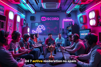 be your discord moderator and community manager