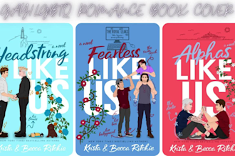 romance book cover illustration, mafia, ya, gay and ebook cover