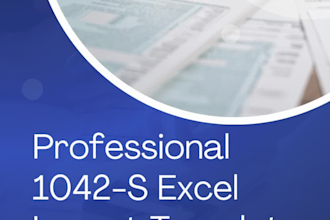 provide a 1042s excel import template preformatted and easy to use