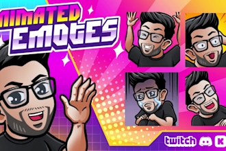 create custom animated emotes gif for twitch, kick, discord