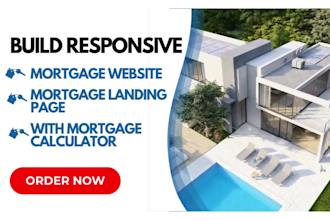 build mortgage landing page, mortgage website, mortgage calculator