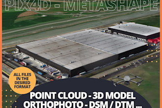 process drone photogrammetry images into 3d models, maps
