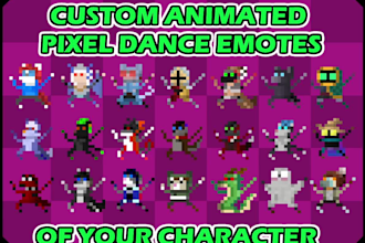 create pixel animated dance emotes of your character