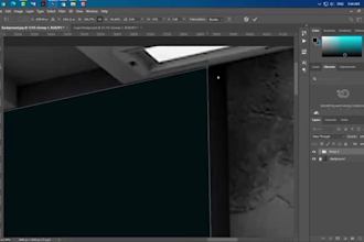 design fully customized zoom virtual background and office mockup