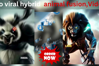 do viral hybrid reels, animal fusion ai fusion video