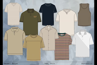 design clothing techpack and flat sketch for your brand