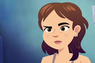 create 2d animation, music video, podcast intro, cartoon and character animation