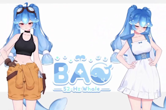 design and rig your vtuber model lived2d in anime style furry vtuber vtuber rig
