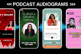 create podcast audiograms for youtube and instagram