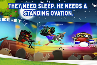 create a professional video trailer for your children book or coloring book
