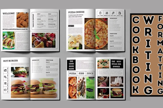 ghostwrite, format and design high quality cookbook, recipe book and meal plan