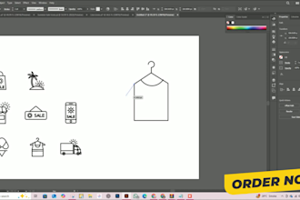 design custom icon and flat line icons for web and app