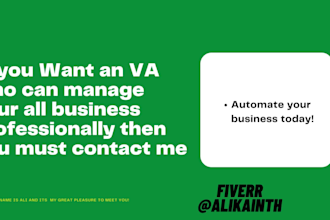 be virtual assistant for your businesses