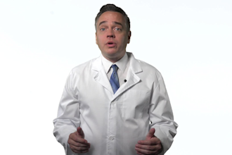 create your medical spokesman spokesperson in a lab coat or scrubs video
