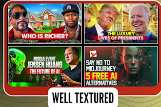 craft professional youtube thumbnails and podcast thumbnails