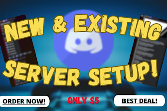 create and setup a custom discord server for any purpose