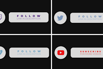 make full HD lower thirds and subscribe animation