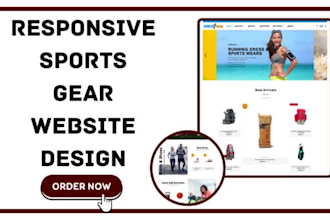 design sports clothing gym sport equipment bike athlete shopify store website