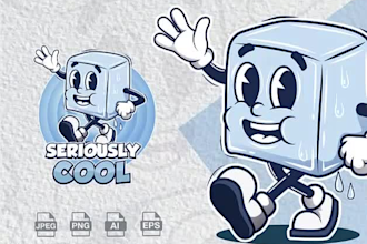 create a vintage cartoon logo design
