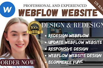 update webflow, website design or redesign webflow, build webflow website, SEO