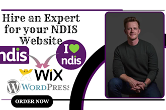 design a custom ndis services website on wordpress or wix