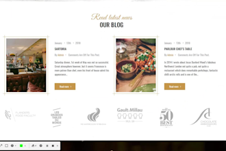 design an attractive restaurant website or food website