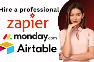 setup airtable automation monday crm zapier integration mondaycom automation