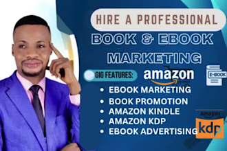 design amazon kindle book promotion to top 10 bestseller with ebook marketing