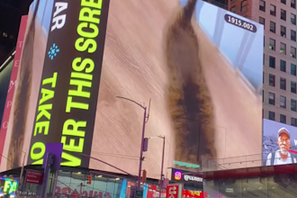 shoot your video new york times square billboard video 4k