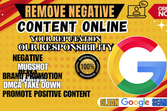 remove negative links mugshots and news brand reputation handle dmca takedown